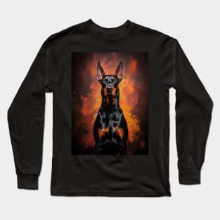 Portrait of a doberman Long Sleeve T-Shirt